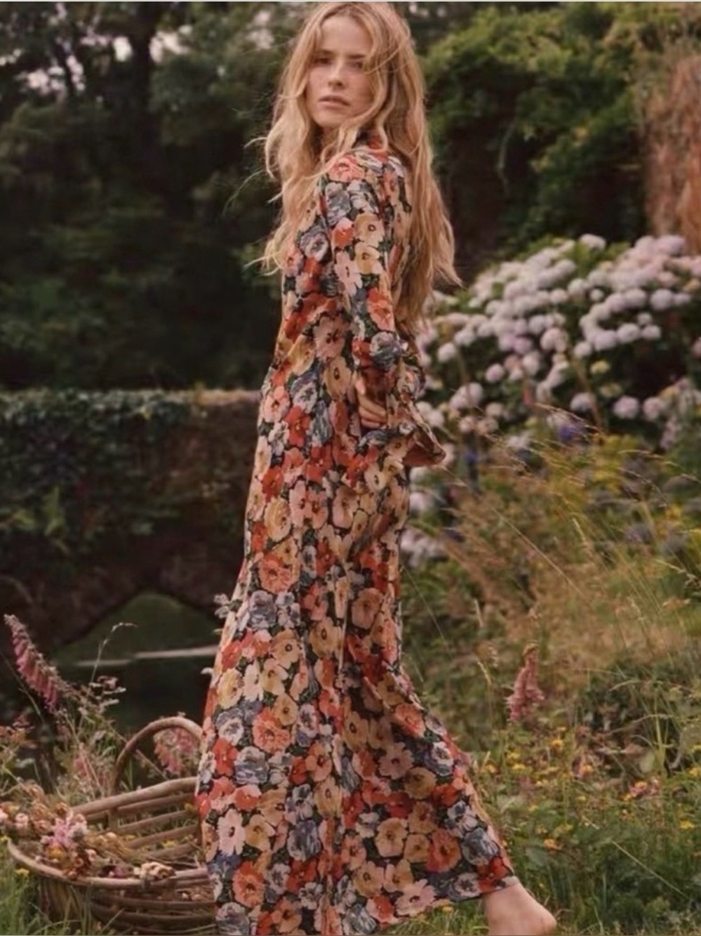 RARE Doen Musetta Silk Dress, in Poppy Meadow, XS - Picture 2 of 15